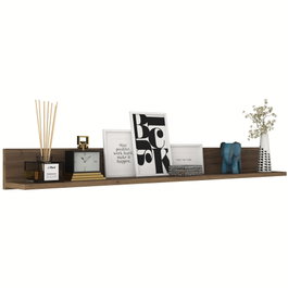 Hanah Home Estantería de Pared Escandinava Nogal 135.8 cm